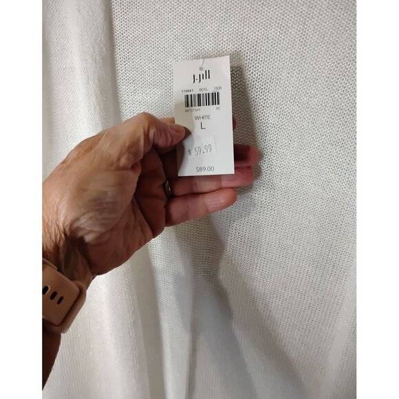 J. Jill open front cardigan lg. NWT reg $89.00 linen rayon office church LB 17 - Picture 2 of 7